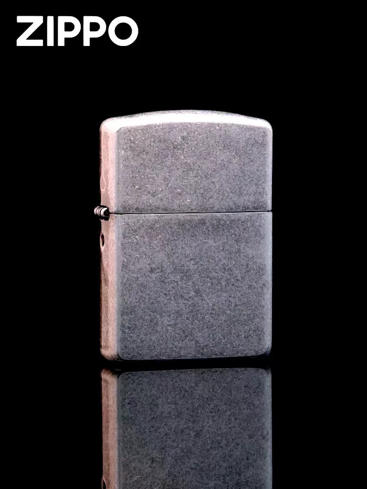 Zippo打火机古银盔甲光板43