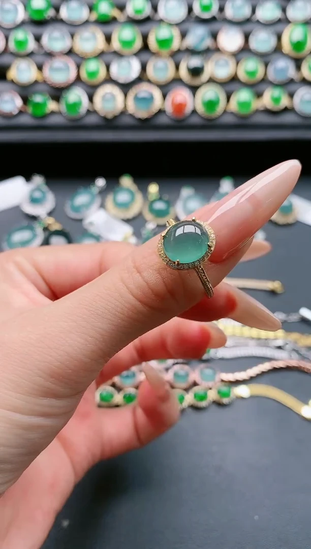 【闪购商品】翡翠戒指银S925镶嵌111111