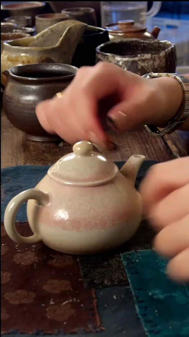 瓷片山乙柴烧高端茶具