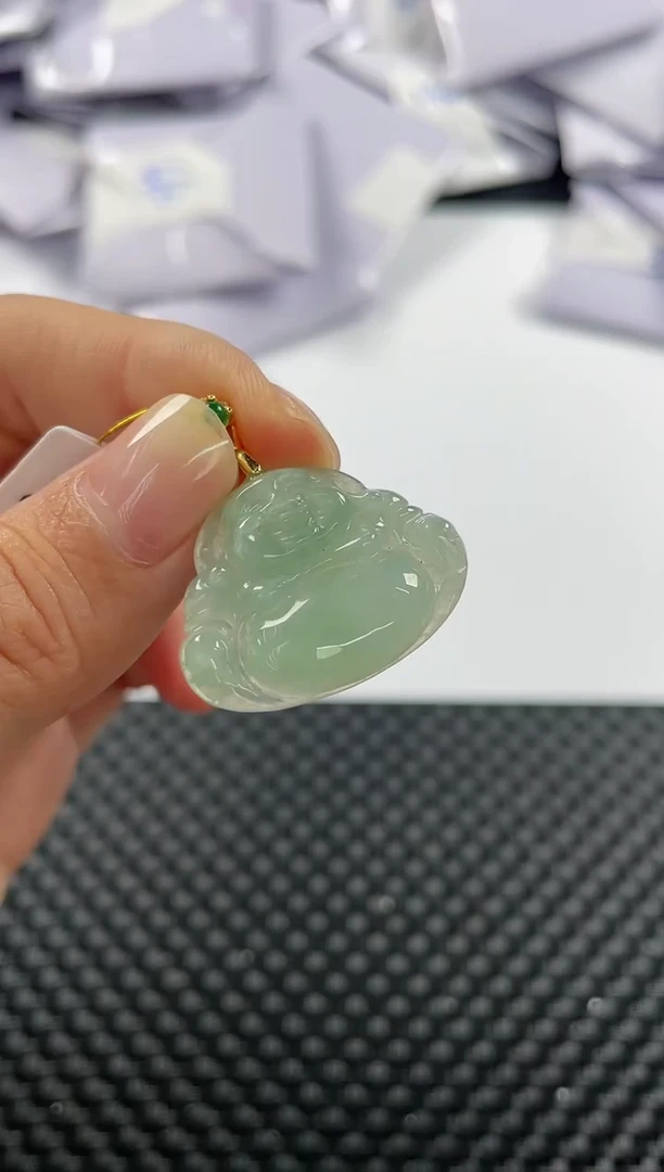 颈饰银S925镶嵌翡翠 4557 佛公