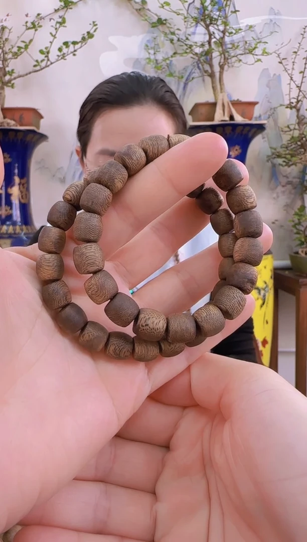 【闪购商品】沉香手串海南绿奇楠乌身虫漏1.0单圈多样性发一