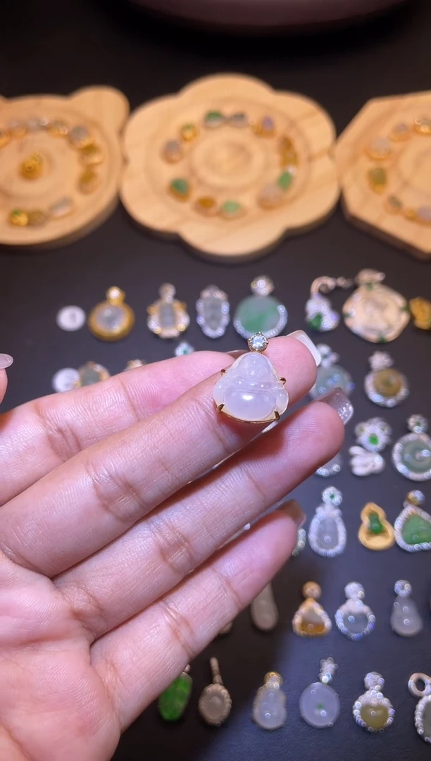 吊坠(不含链)银S925镶嵌翡翠1