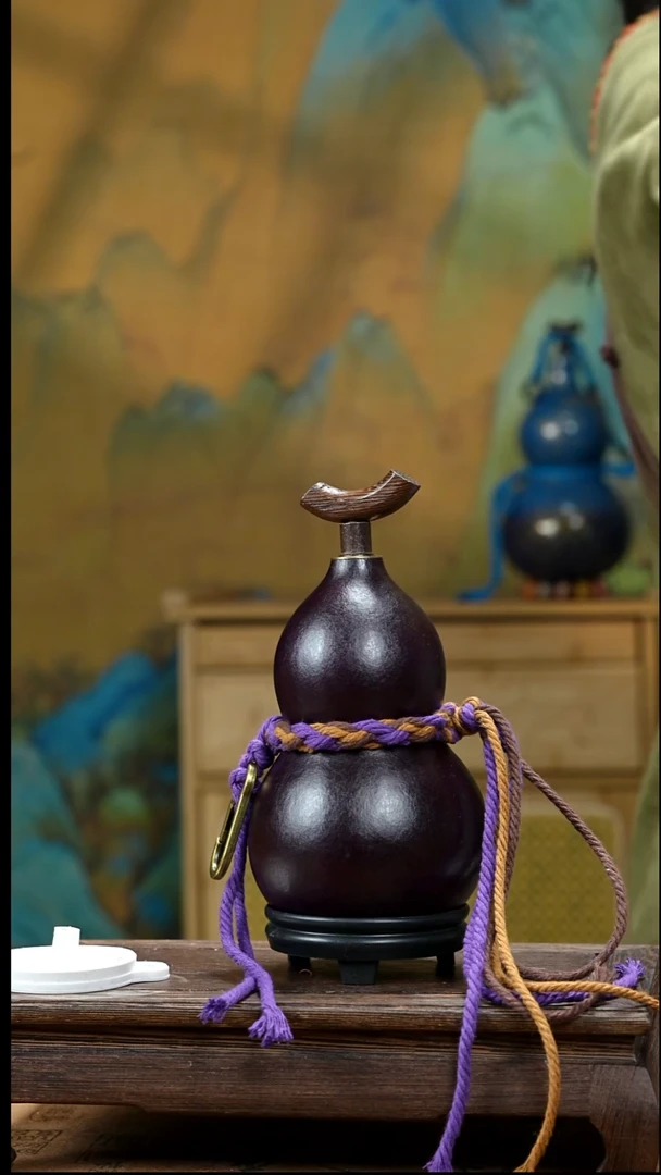 XY007简约大漆款天然酒葫芦（一物一拍）