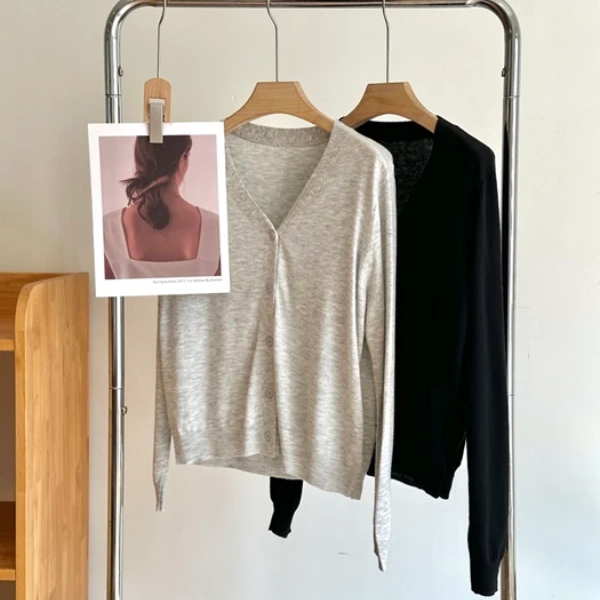 【杭州S姐精品女装】V领针织开衫21197