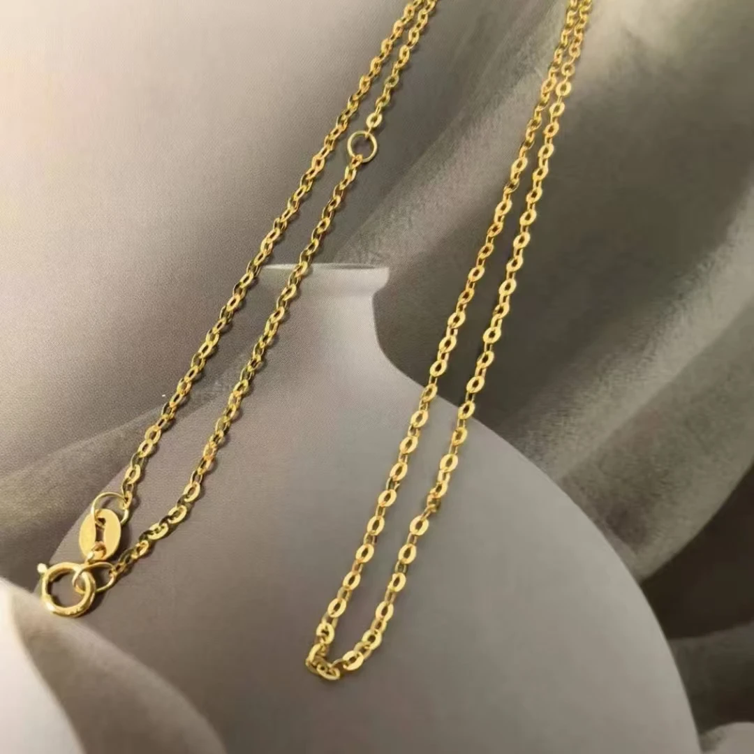 【微微姐专享】18k金时尚亮闪O字项链