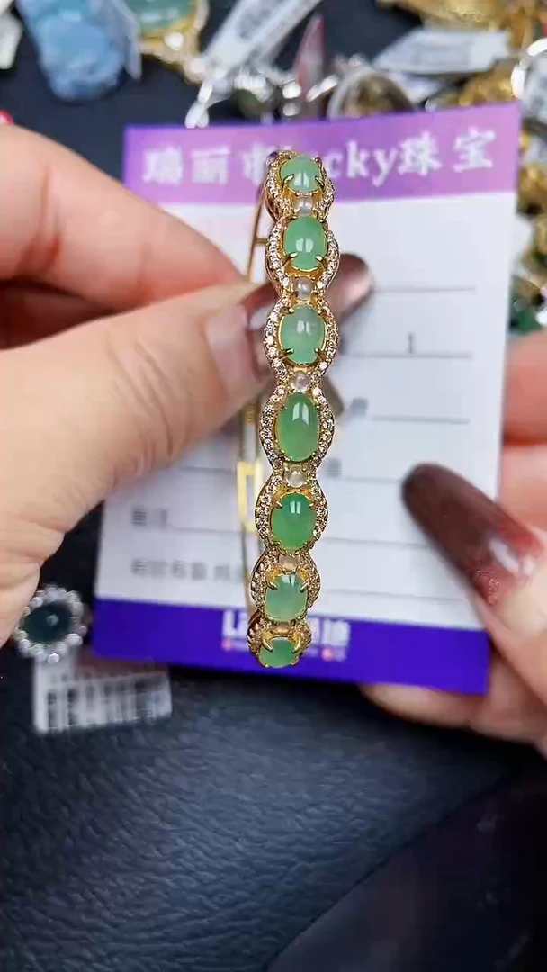 颈饰银S925镶嵌翡翠0130