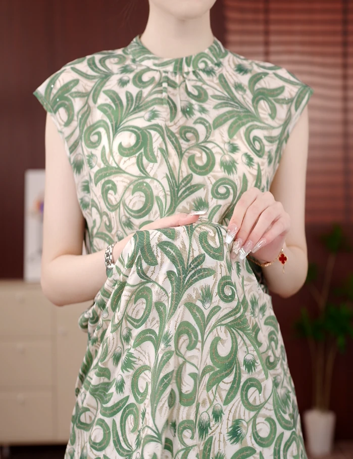 [送腰带]专柜上新2025新款气质减龄百搭湛露兰心显瘦连衣裙