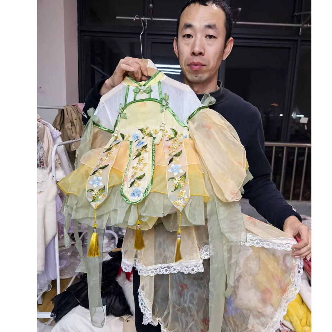 惜韩（391）金桂连衣裙好看重工女童儿童