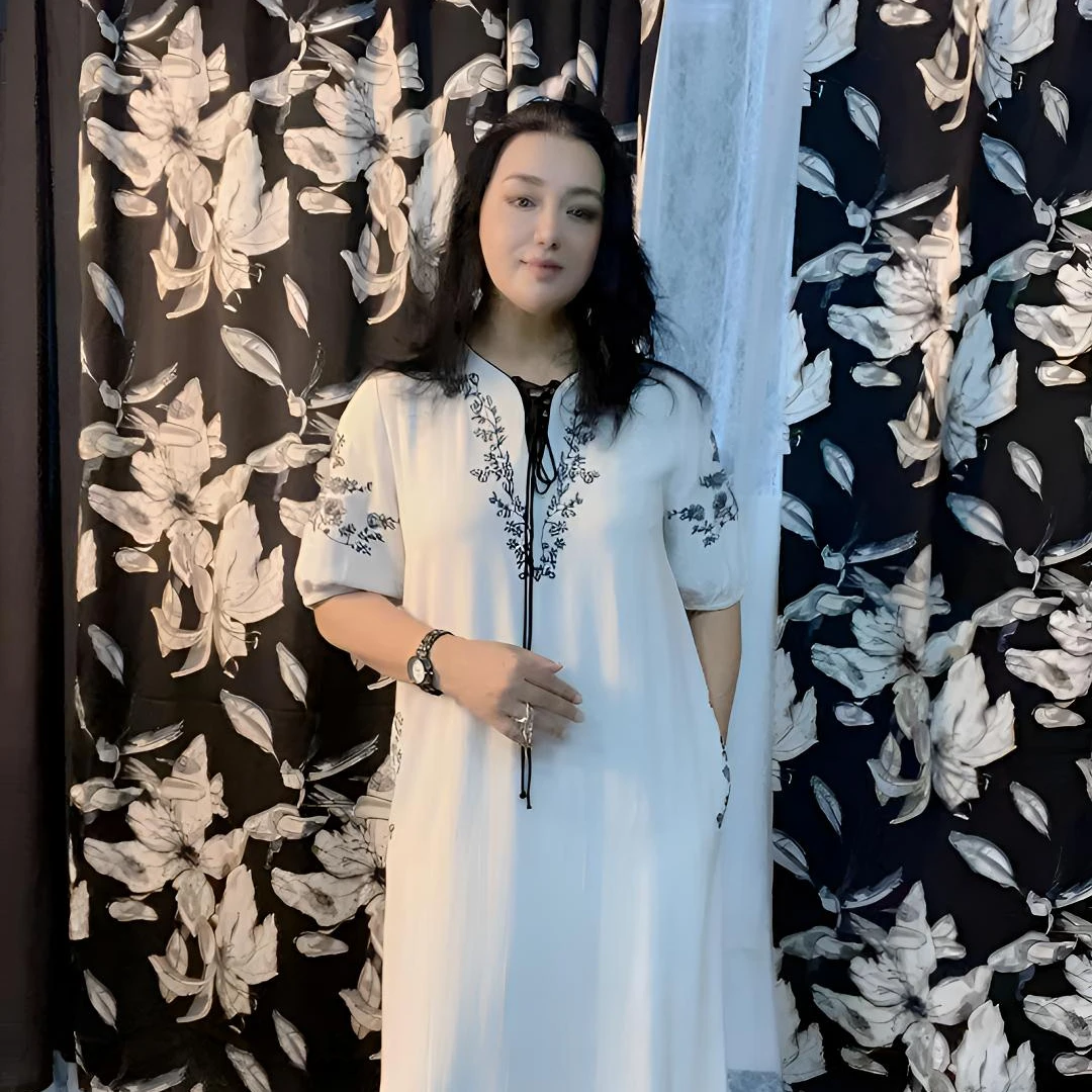 女士夏季轻薄透气连衣裙（25006）