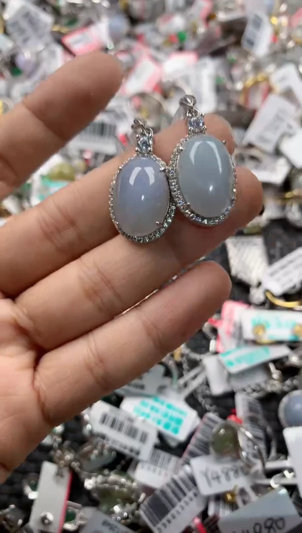 银S925镶嵌戒指翡翠10             7