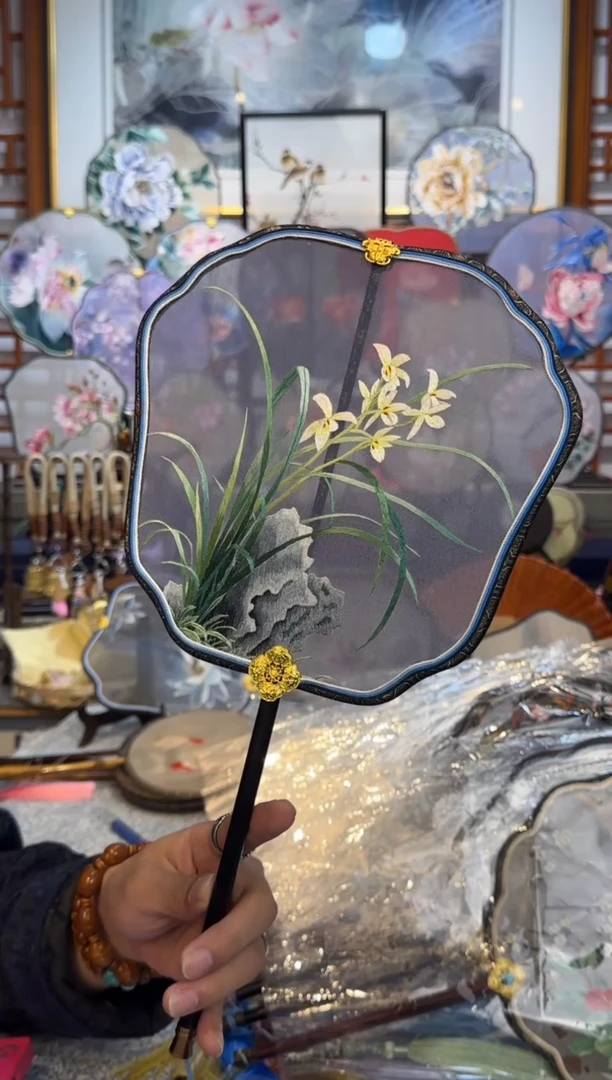 扇子纯手工苏绣团扇