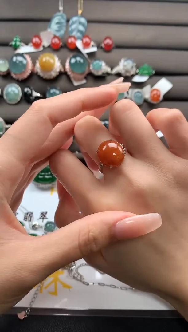 【闪购商品】翡翠戒指银S925镶嵌3213123