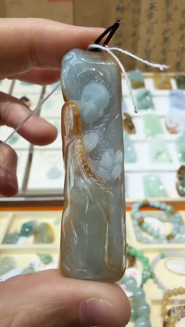 未镶嵌挂件翡翠A货翡翠多样性孤品国雕谢林工