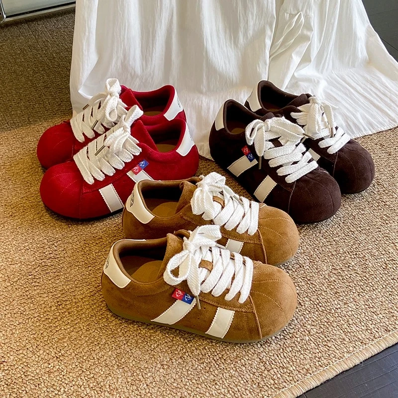 欧版磨砂大头系显瘦德训鞋