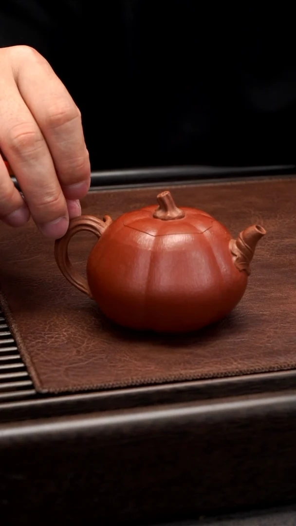 【闪购商品】原矿红降坡 南瓜壶 花器 150cc