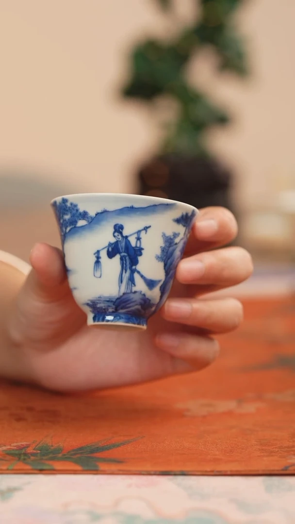 天心雅器黛玉葬花铃铛杯