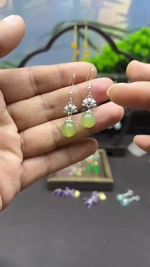 未镶嵌东陵石耳饰047