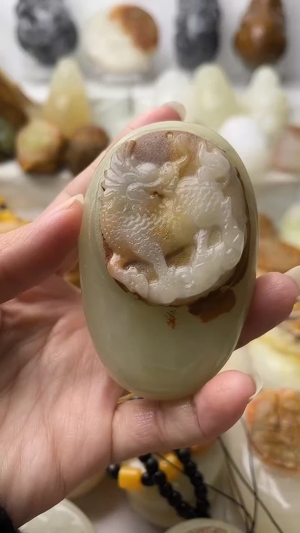 石材古青石棉纹正常不退换麒麟微瑕