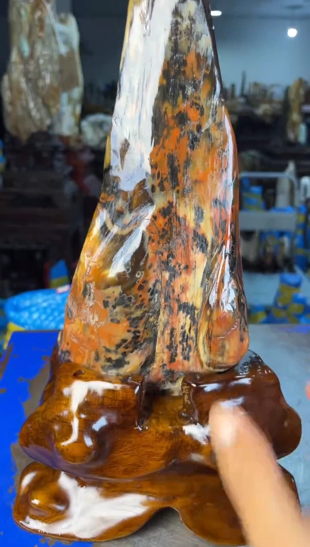 未镶嵌摆件硅化玉9