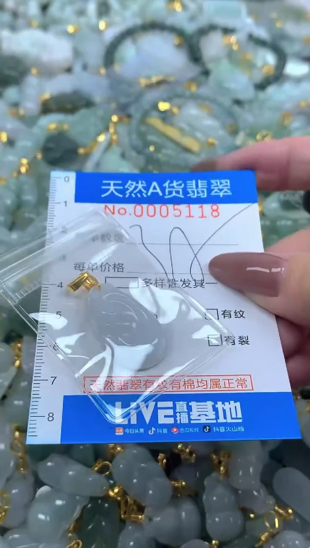 颈饰未镶嵌翡翠净货挂件-5118