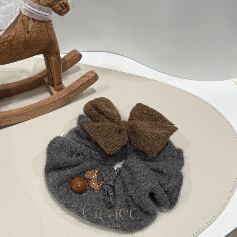 「气象灰色」韩国26新年百搭发绳发圈肠圈丸子头