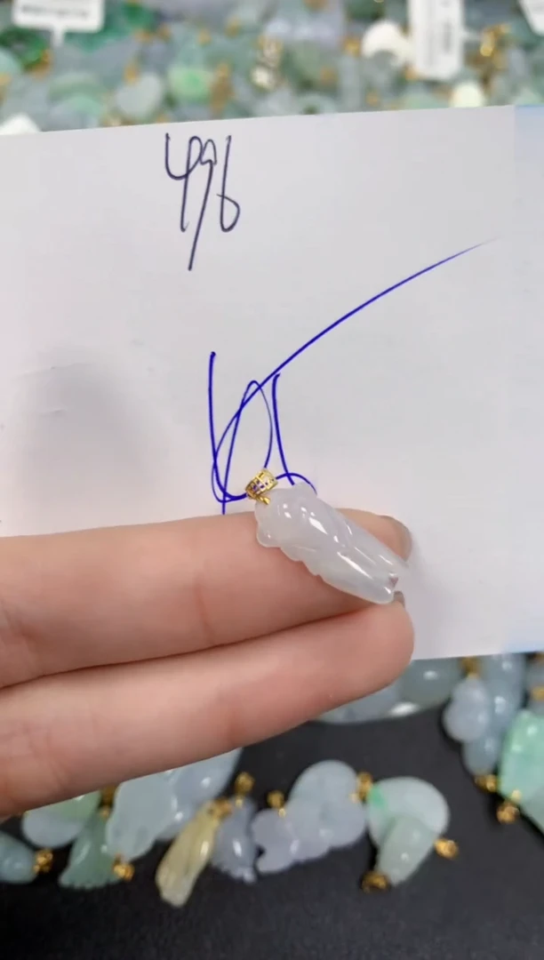 【闪购商品】翡翠颈饰18K金镶嵌 天然翡翠A货