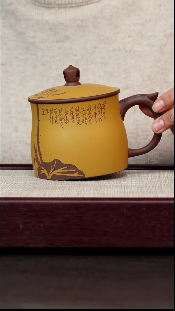 茶杯紫砂粉浆镂空盖杯