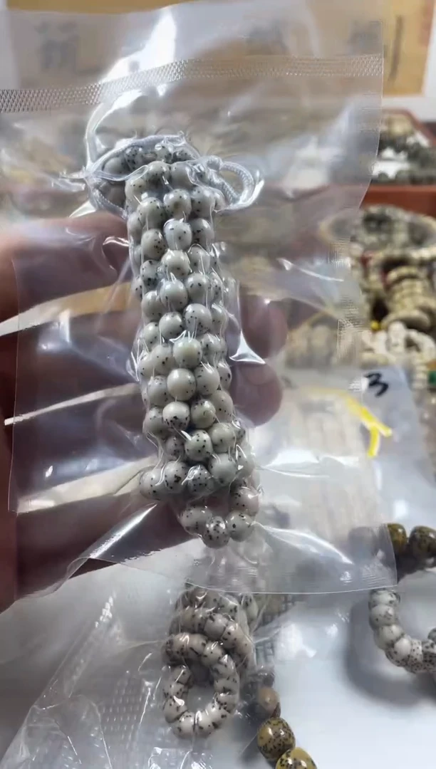 手串星月菩提原生态石玉料厚切蒜瓣嘟嘟肠7mm