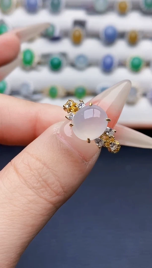 银S925镶嵌戒指翡翠1099