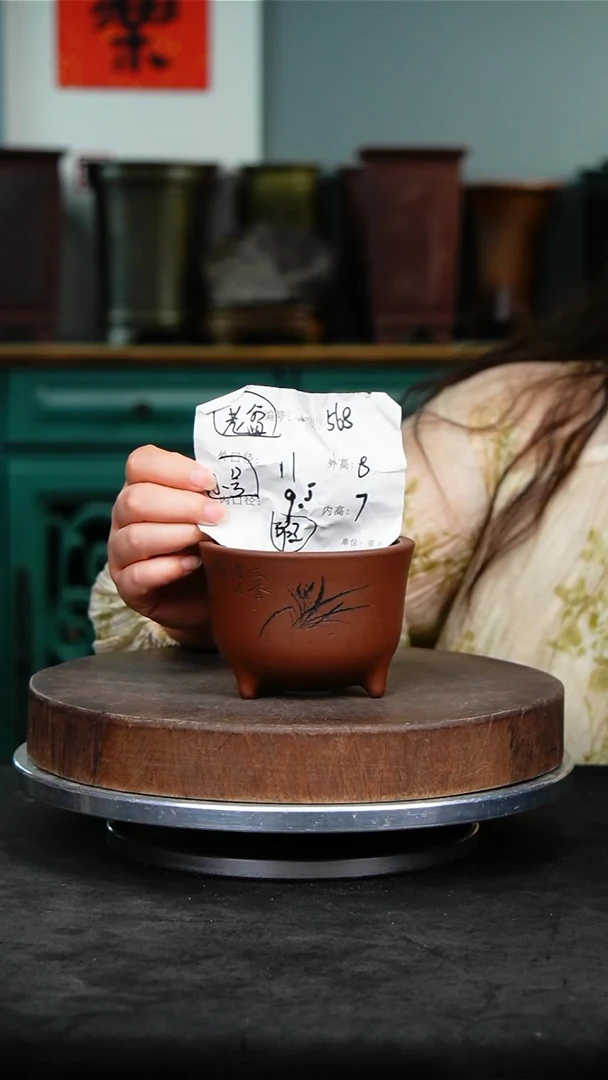 紫砂花盆568紫砂花盆瑕疵