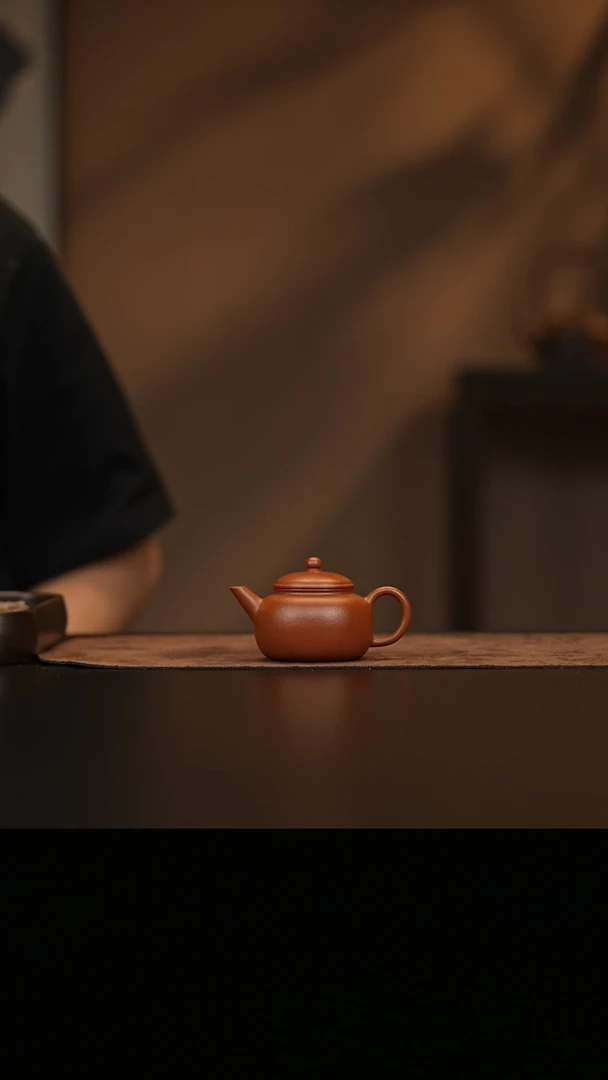 允禾斋  紫砂壶  匏樽水平 朱泥