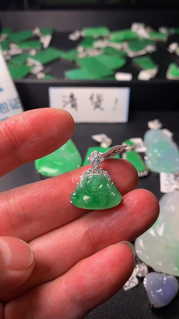颈饰银S925镶嵌翡翠翡翠