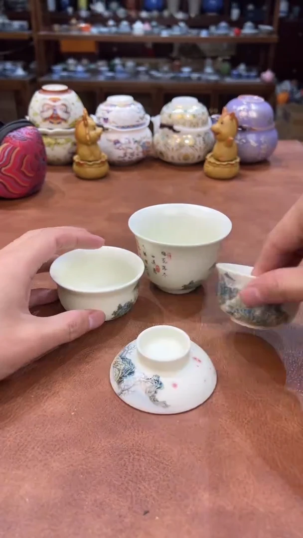 真的很便宜会开片的旅行茶具