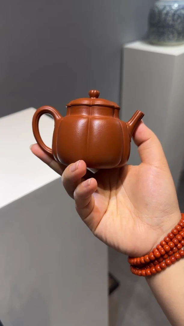 茶壶紫砂呼*繁花 朱泥