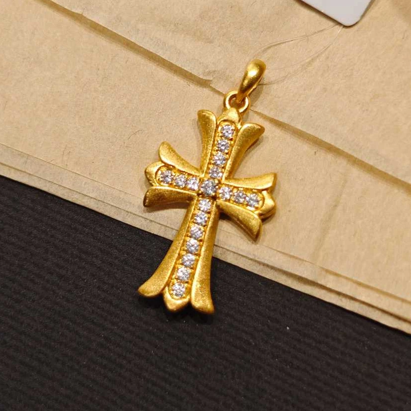 足金999十字架吊坠