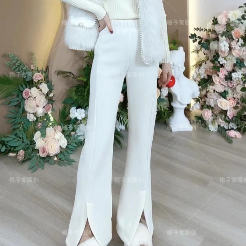 KZ0117阔腿开叉喇叭裤