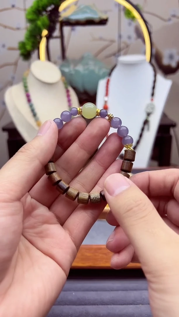 【闪购商品】和田玉（糖玉）手链14K金镶嵌S27````