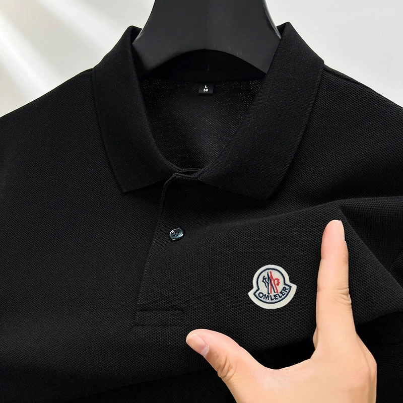 【港口尾货•限购2单】新款polo短袖桑蚕丝POLO衫男装男士时尚T恤
