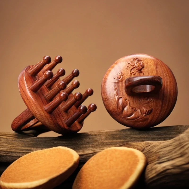 非洲酸枝檀木梳子按摩疏通洗头防脱发头疗舒服防静电