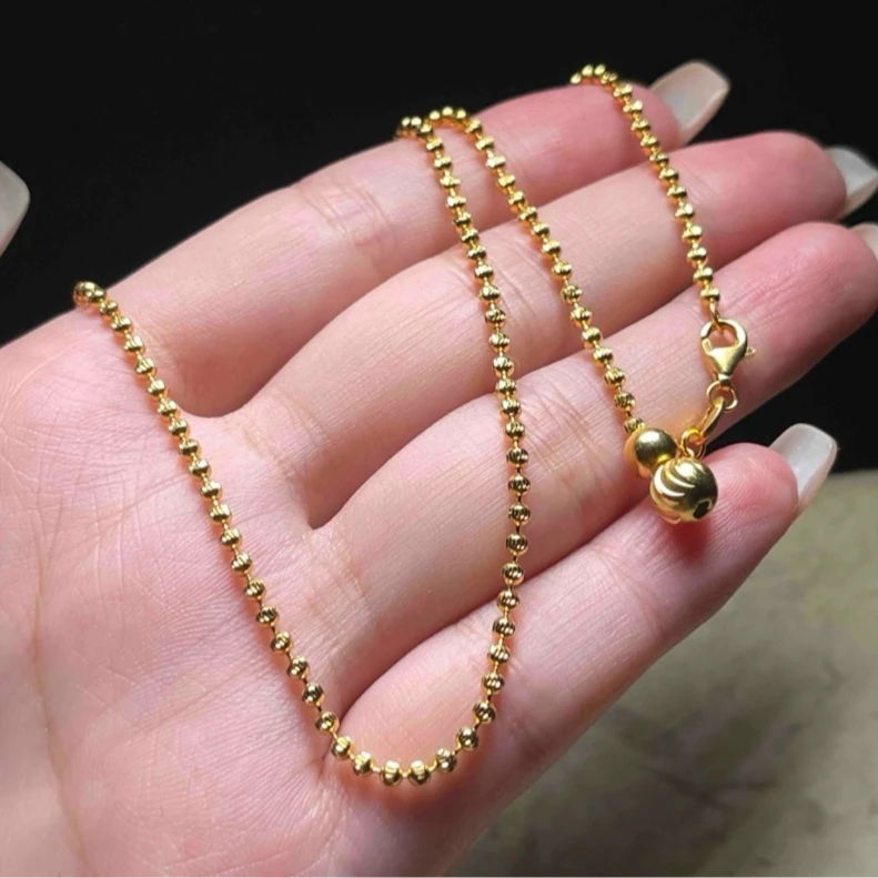 925银银制品 【魏来意】S925弯刀珠调节链-1*1mm 48cm