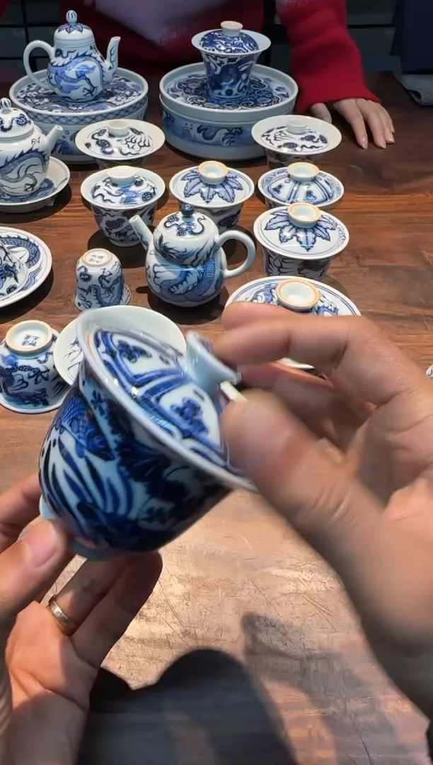 【闪购商品】溪蘭仰元 鱼藻纹二才盖碗