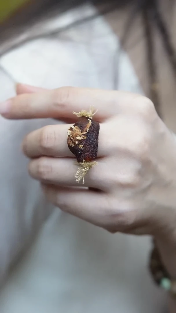 裸石蜜蜡未镶嵌*蜜蜡原石戒指*百搭设计款