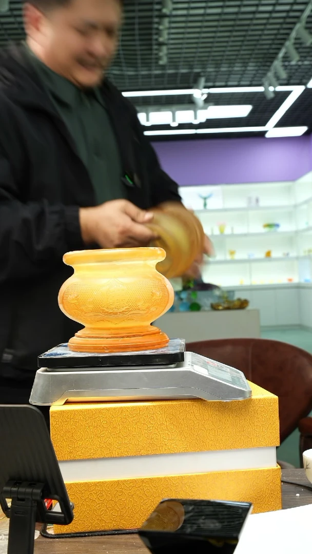 泥塑蕙***.古法琉璃香炉摆件