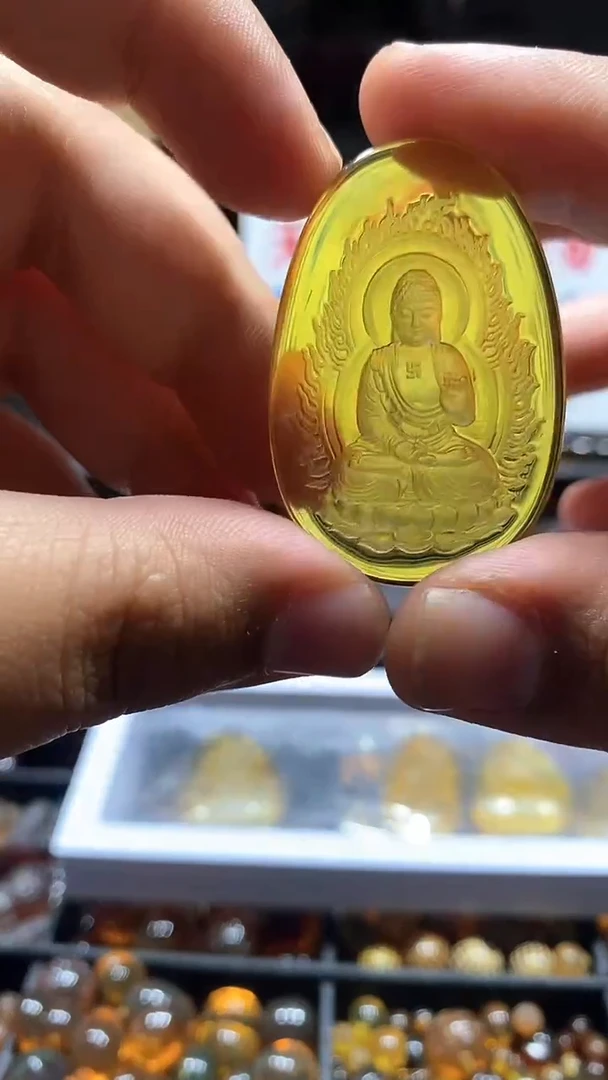 琥珀颈饰未镶嵌天然缅甸琥珀