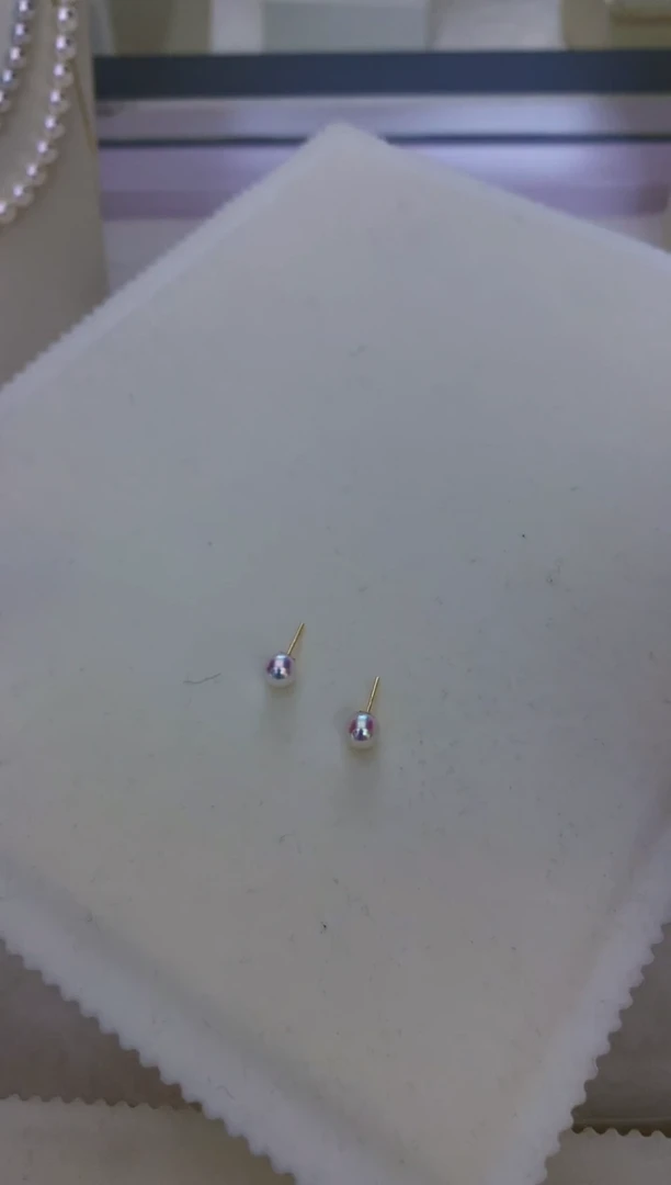 18K金镶嵌海水珍珠饰品5-6素钉