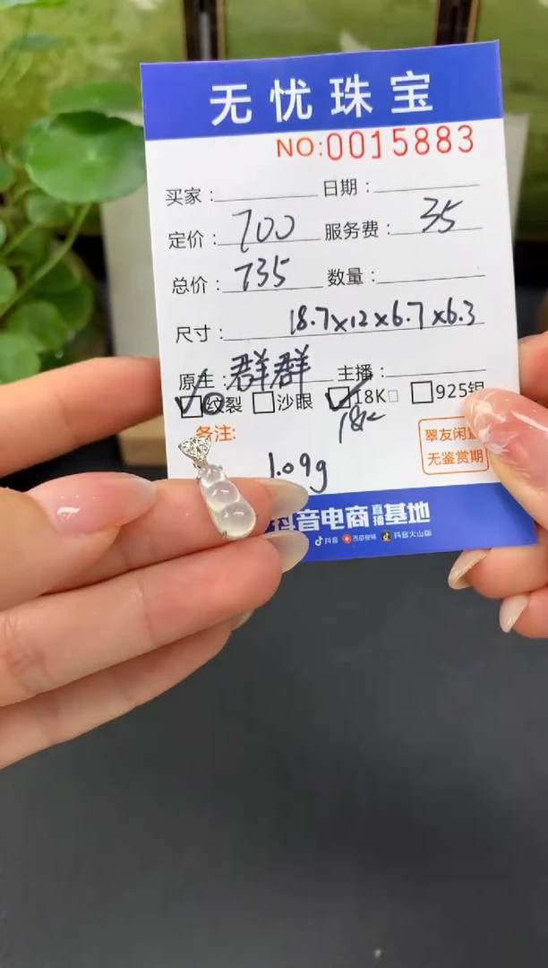 18K金镶嵌定制翡翠A****aE495