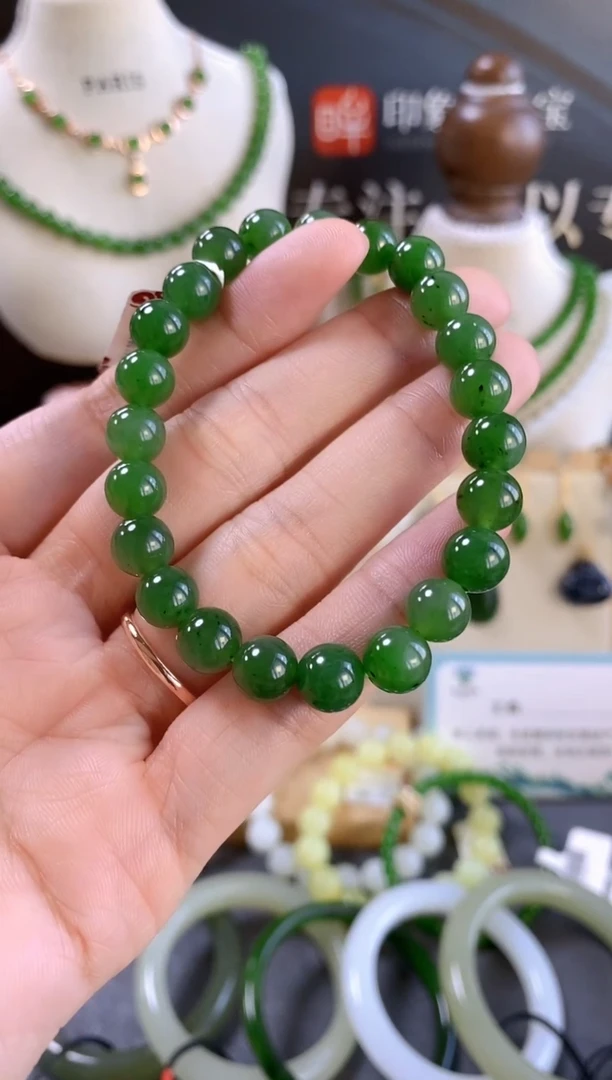 未镶嵌手链和田玉天然玉石多样性发一cg