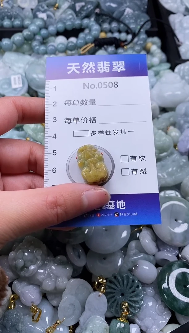 【闪购商品】翡翠颈饰未镶嵌缅甸A货翡翠0508
