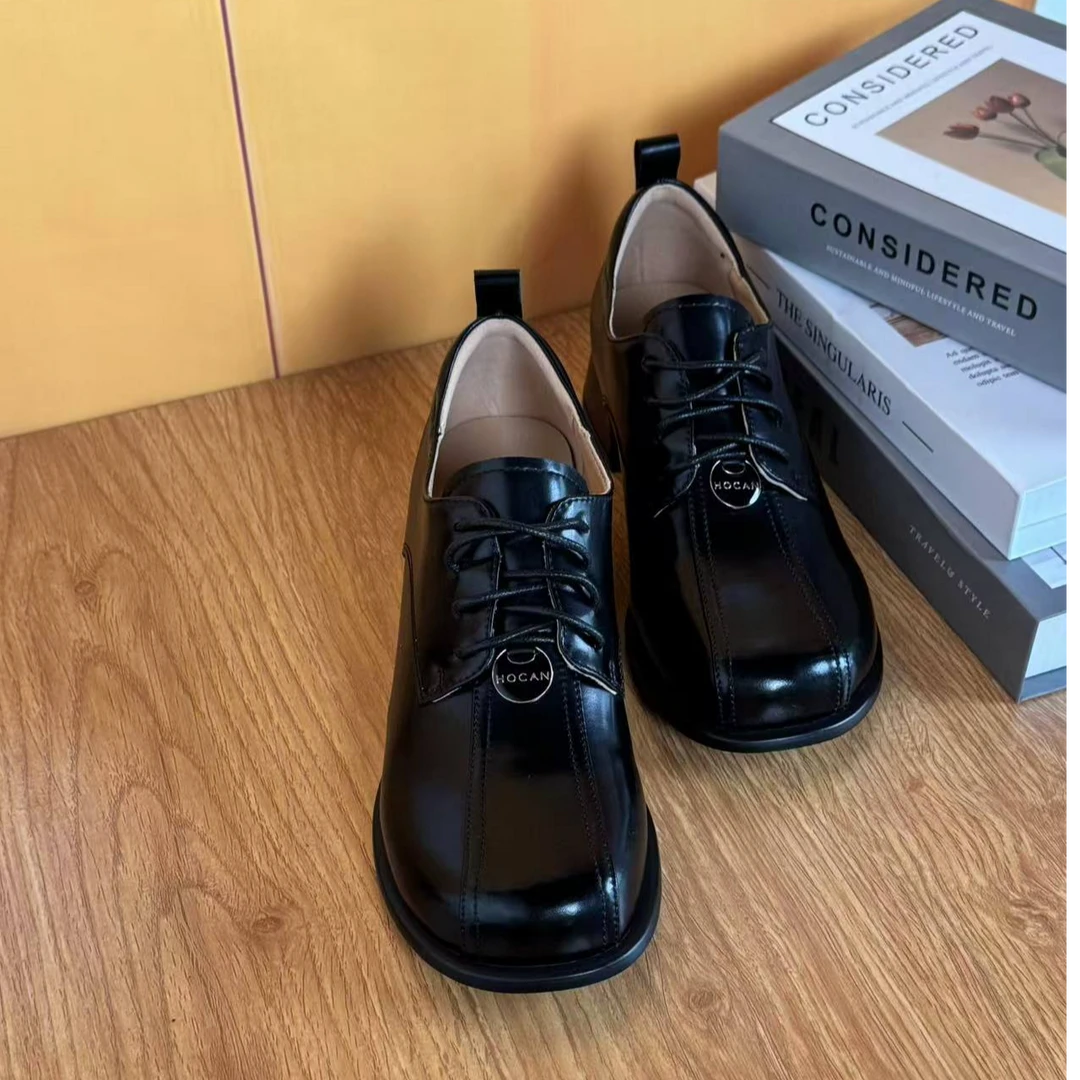 欧洲站时尚2025新款玛丽珍百搭通勤牛皮女鞋内里羊皮亲肤透气8938