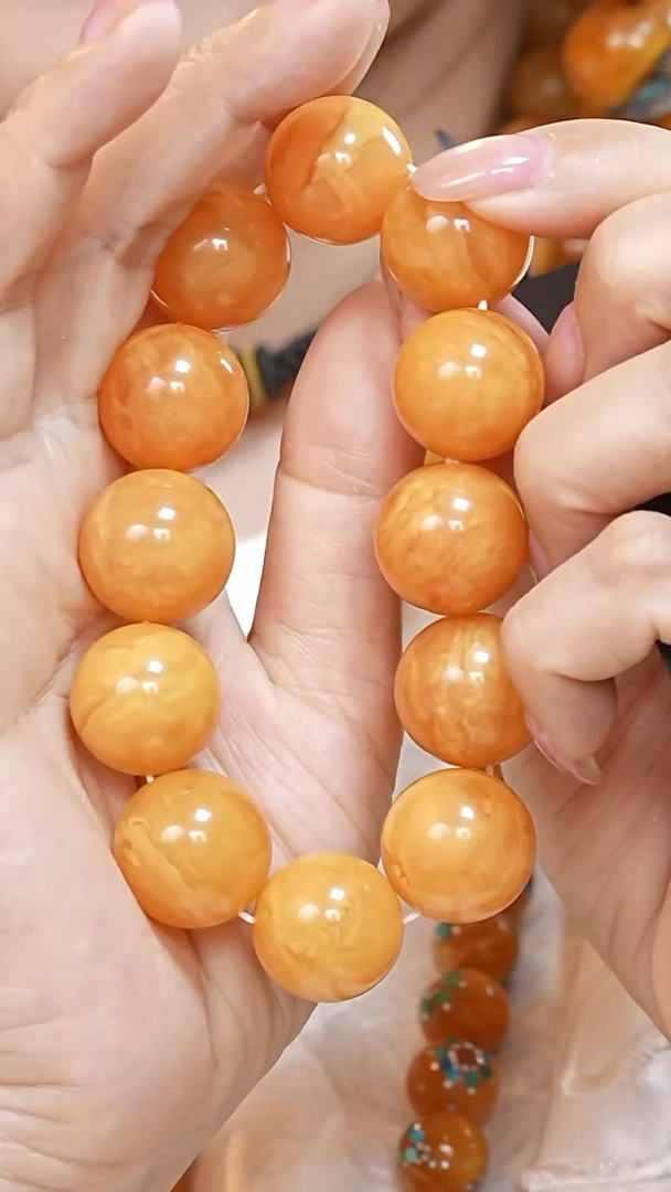 蜜蜡颈饰未镶嵌6015天然蜜蜡珠宝奇石云端妖孽全部保真